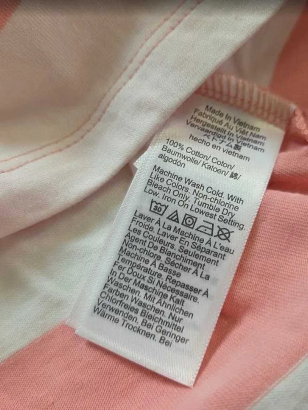 New L J.Crew boyfriend jersey rugby longsleeve polo shirt in Ivory Coral stripe